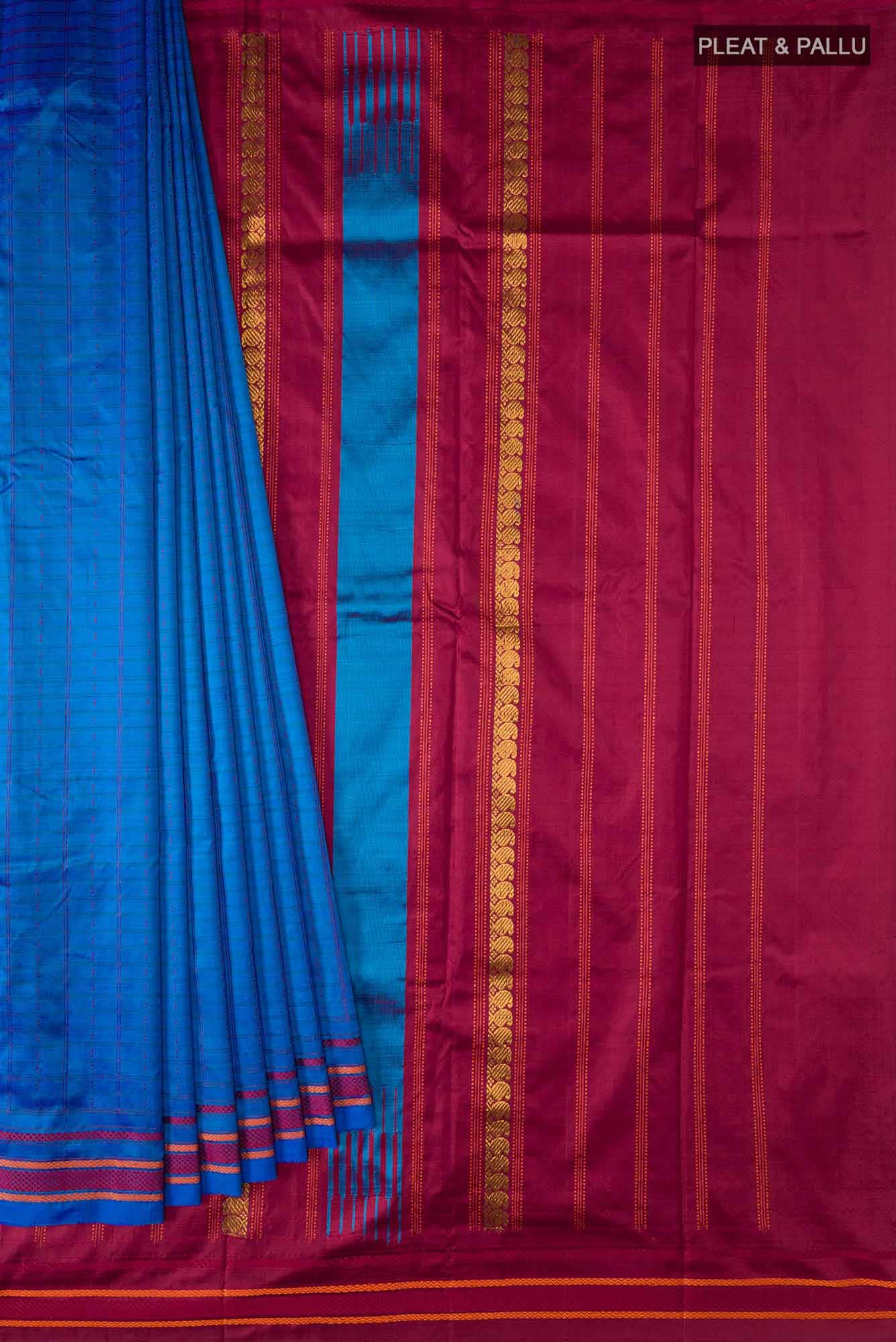 Blue Kanchipuram Silk Saree