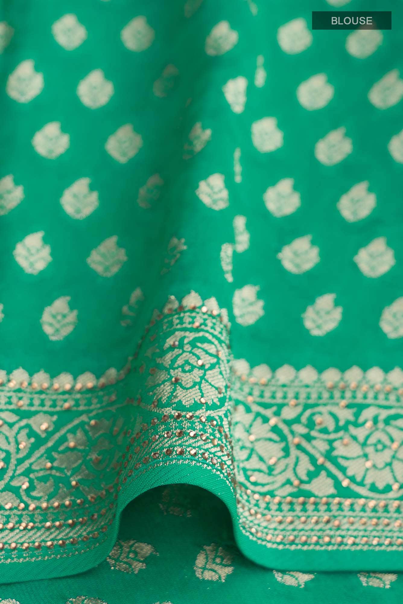 Green Blended Georgette Saree