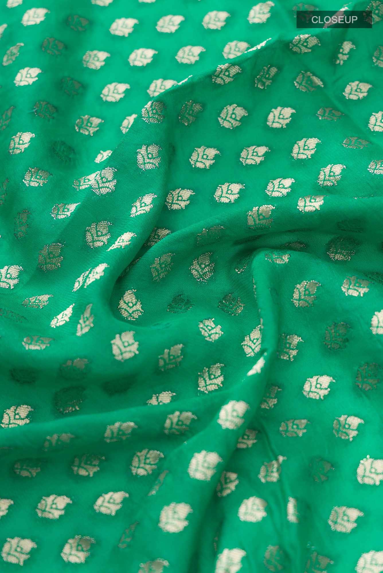 Green Blended Georgette Saree