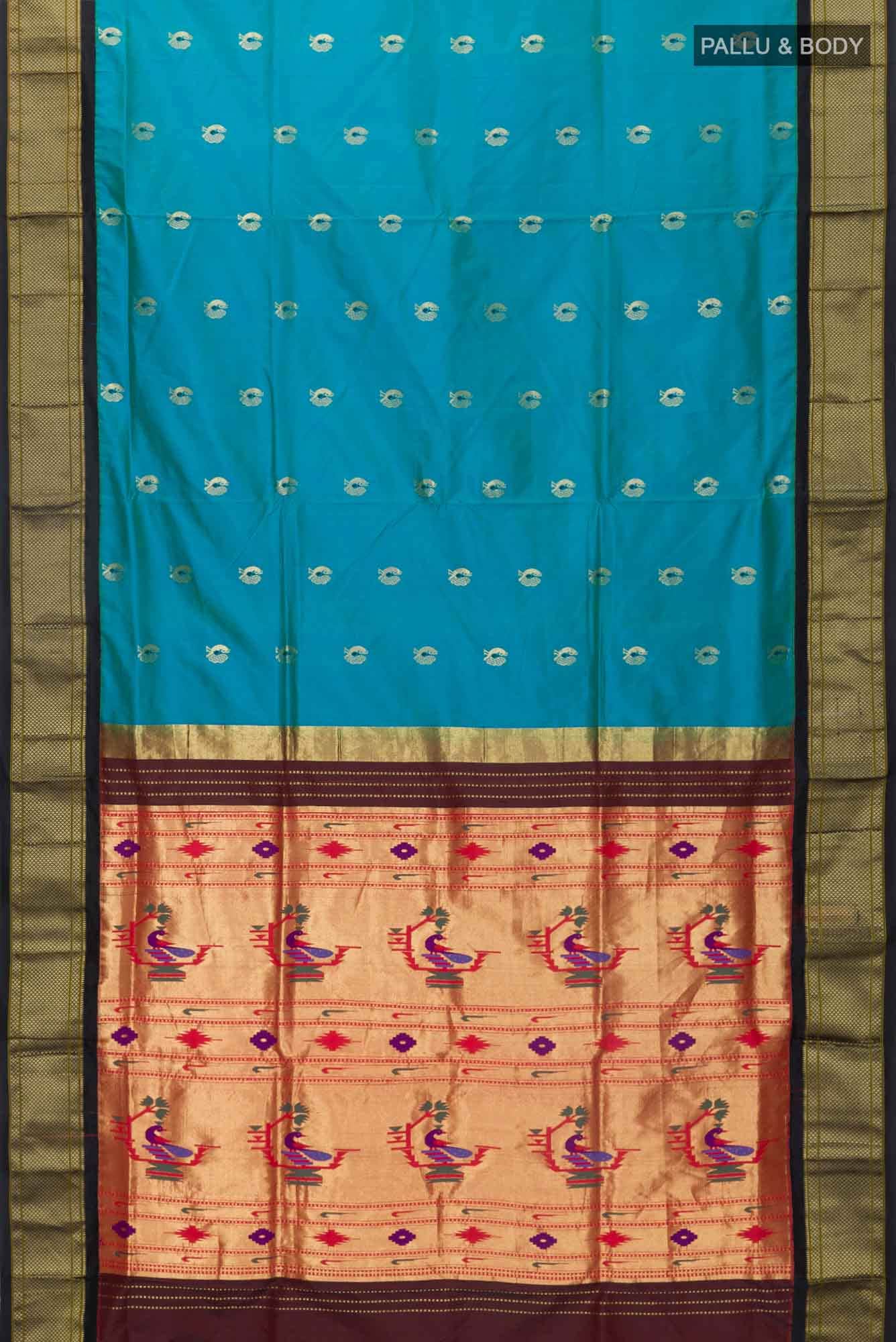 Blue Paithani Silk Saree