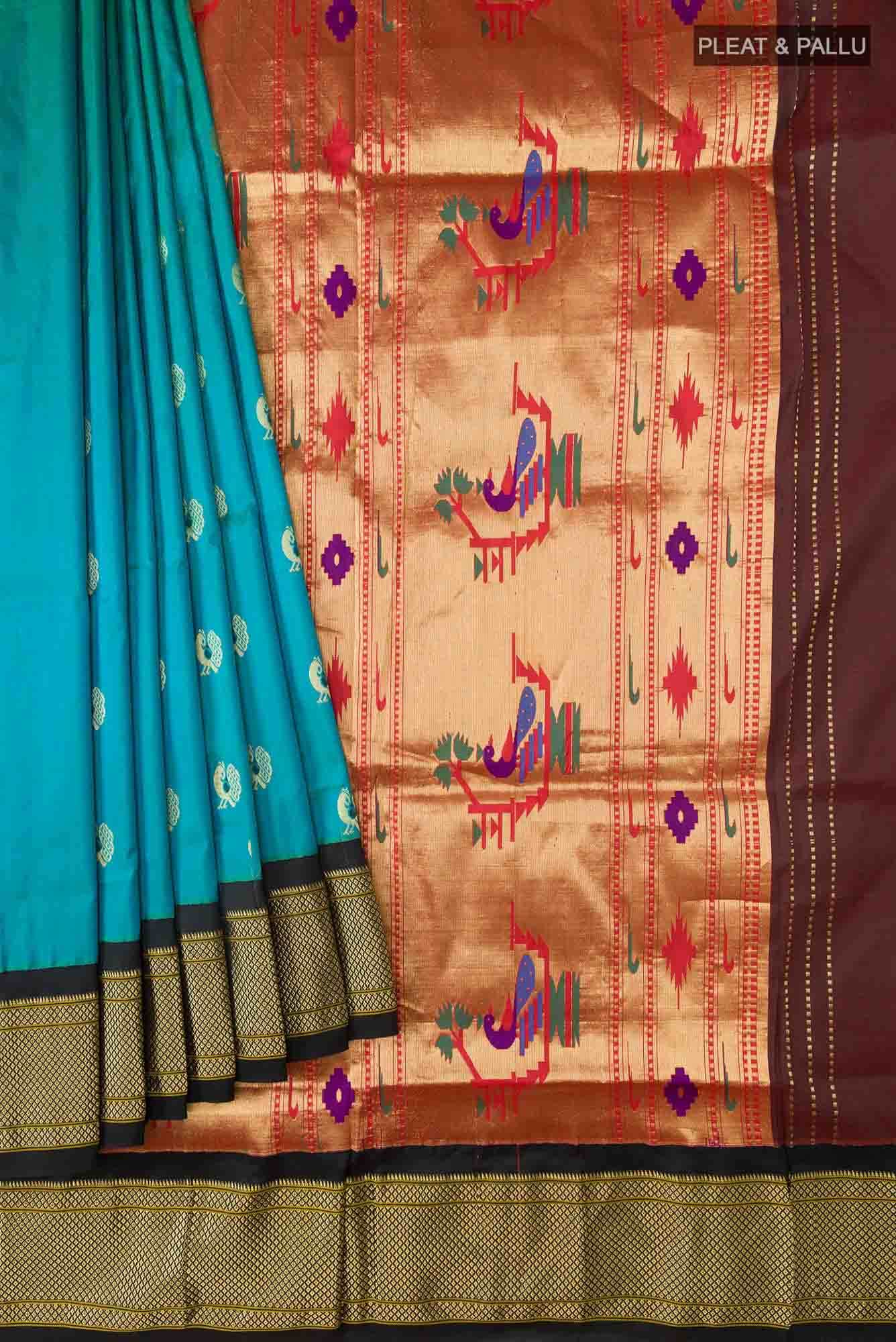 Blue Paithani Silk Saree