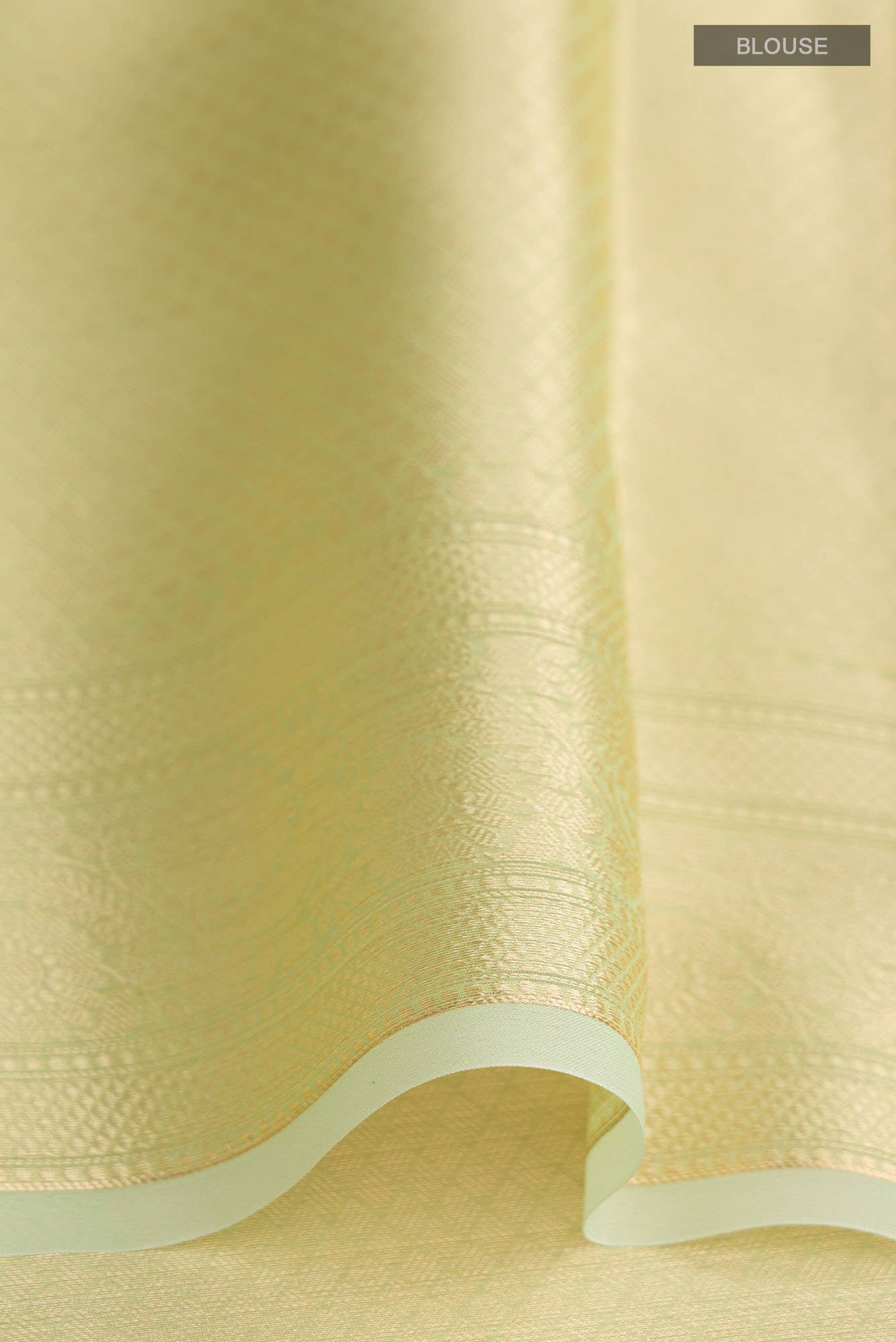 Green Blended Kora Cotton Saree
