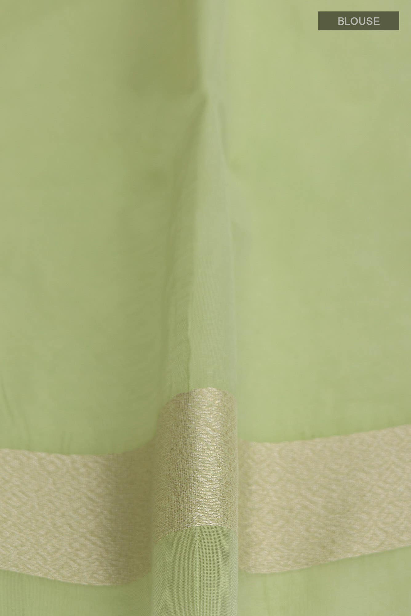 Green Blended Kora Cotton Saree