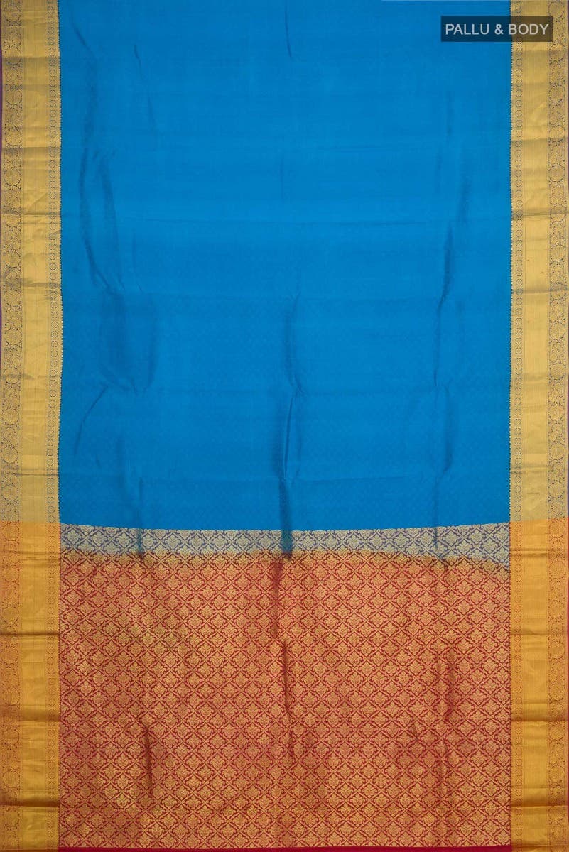 Blue Kanchipuram Silk Saree