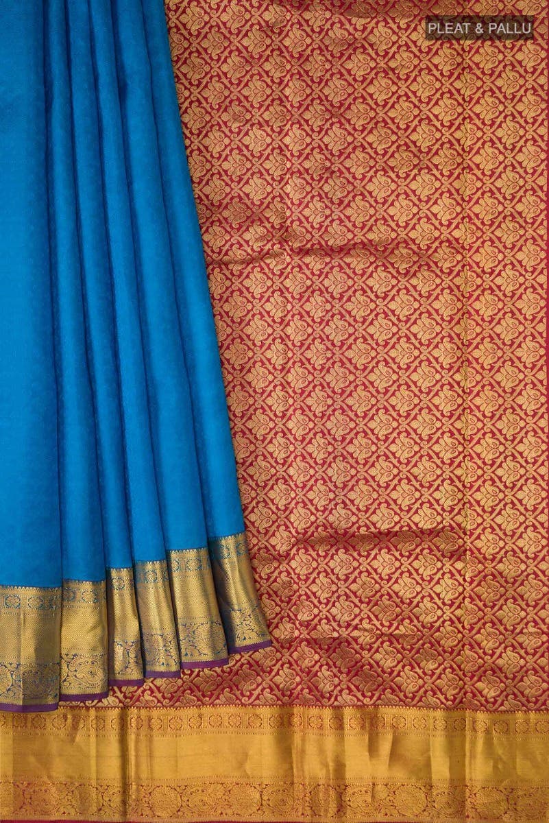 Blue Kanchipuram Silk Saree