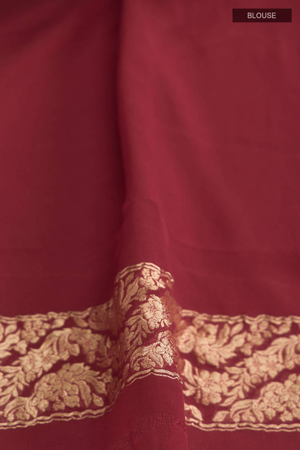 Raat Rani- Red Georgette Banarasi Saree