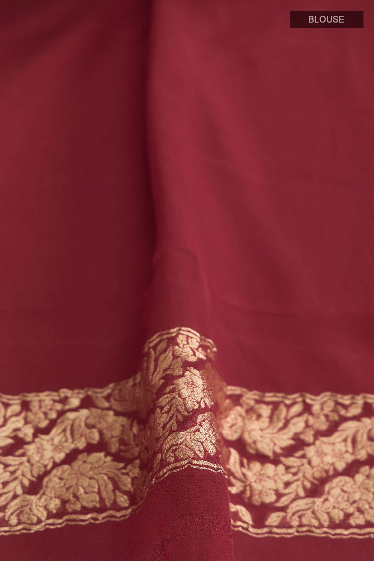 Raat Rani- Red Georgette Banarasi Saree
