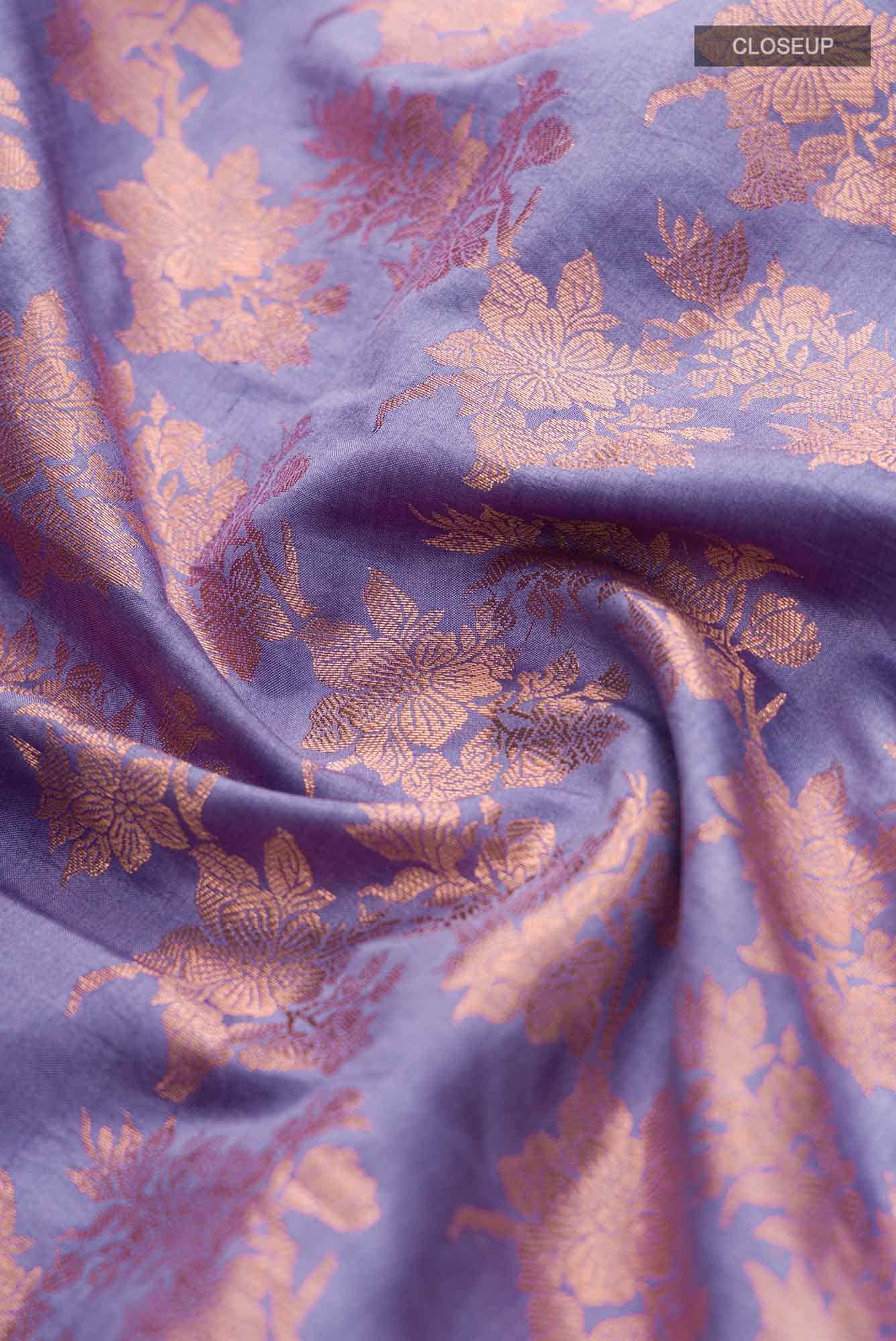 Pyari Peony- Lavender Banarasi Saree