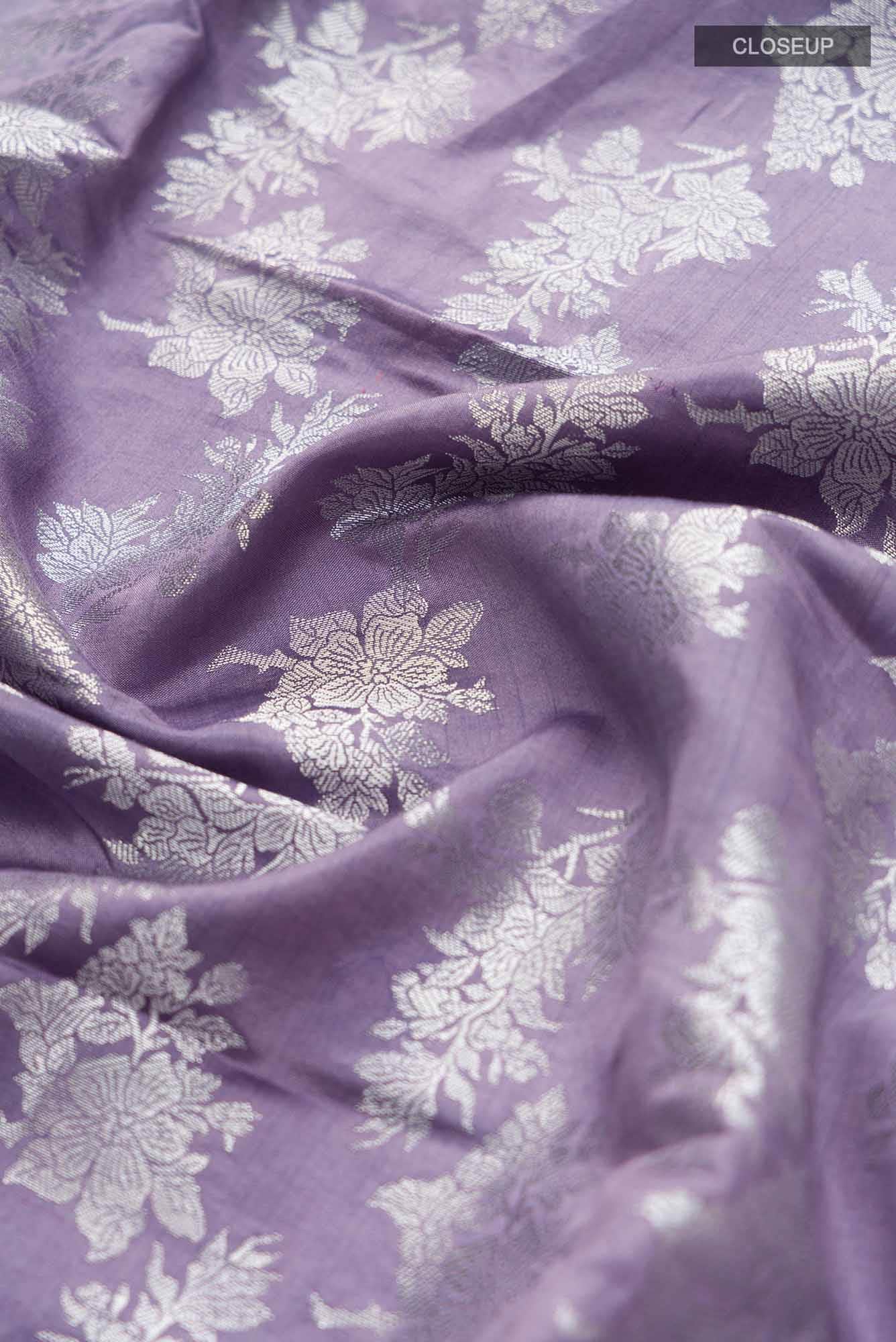 Sakura Soiree- Lavender Banarasi Saree