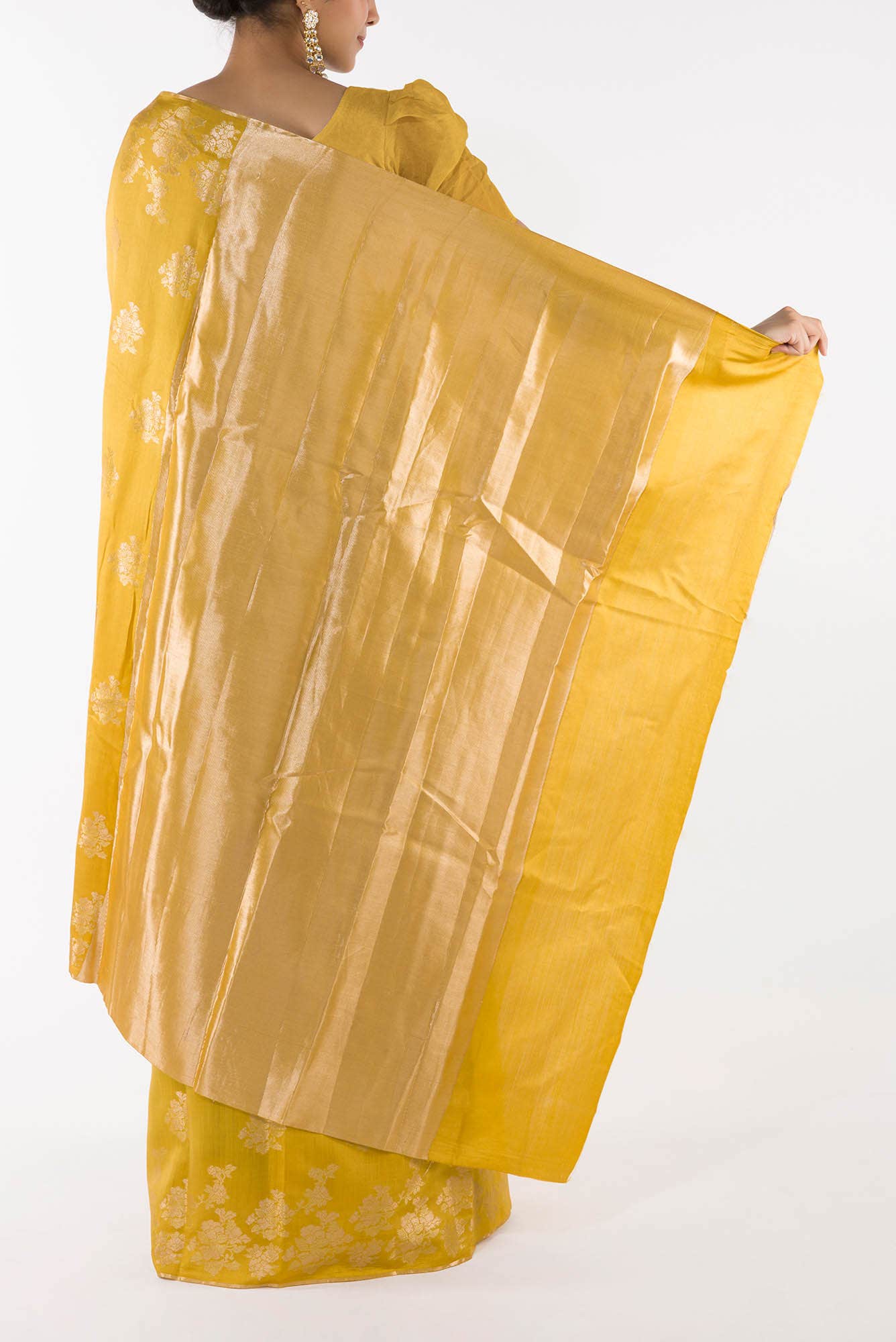 Chameli Chic- Yellow Banarasi Saree