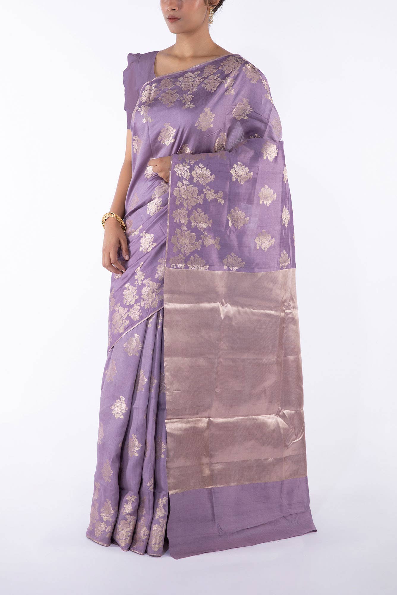 Chameli Chic- Lavender Banarasi Saree