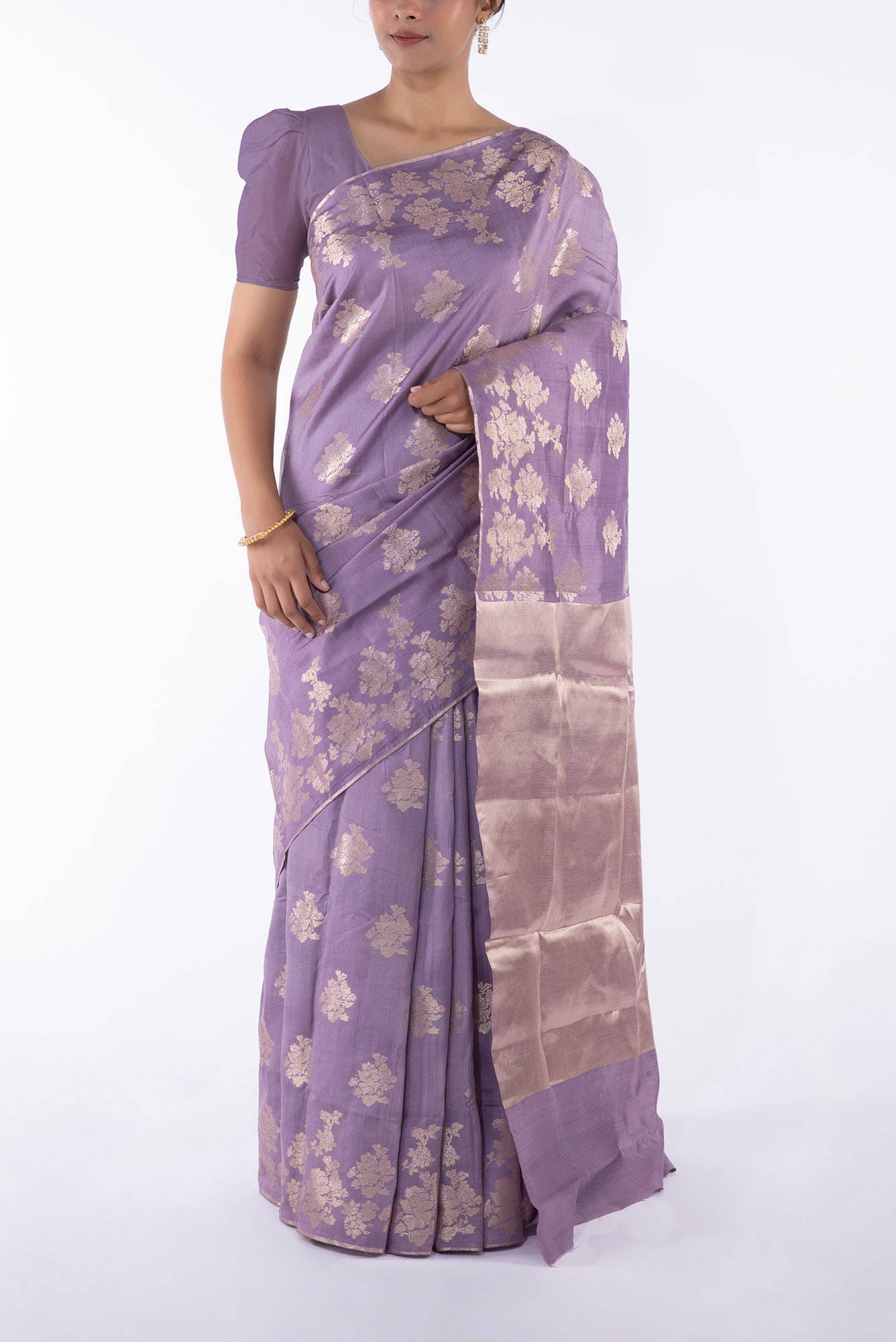Chameli Chic- Lavender Banarasi Saree