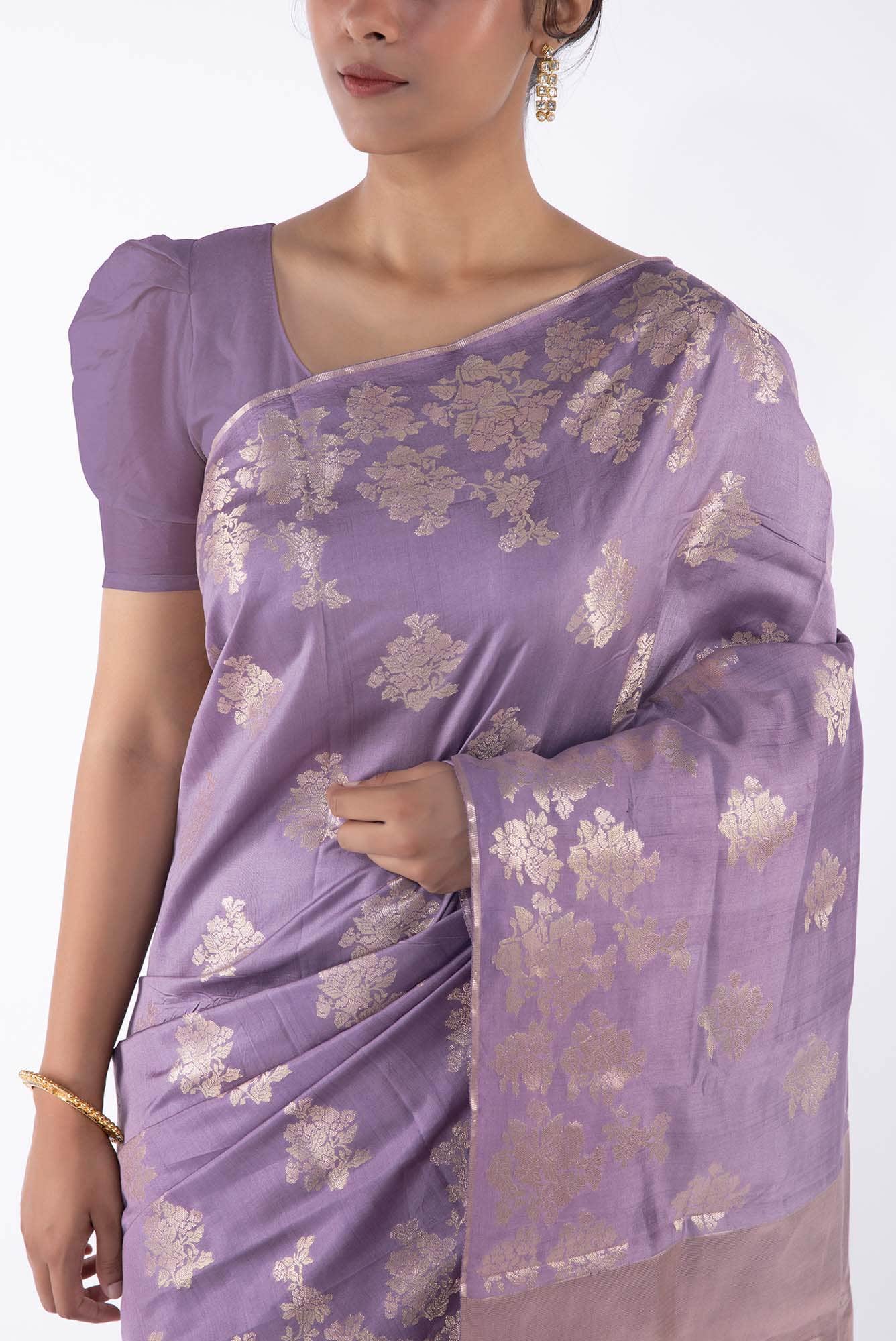 Chameli Chic- Lavender Banarasi Saree