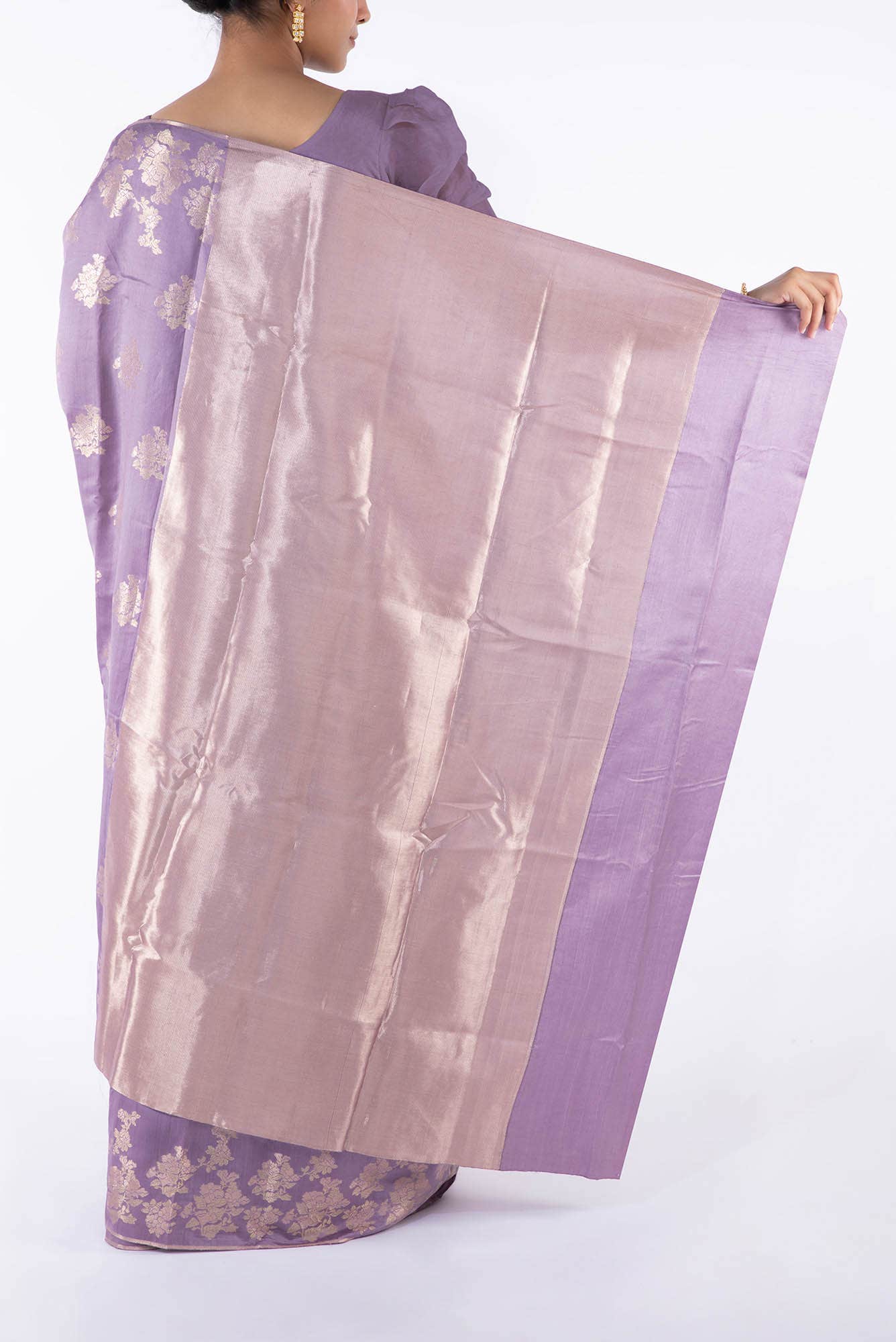 Chameli Chic- Lavender Banarasi Saree