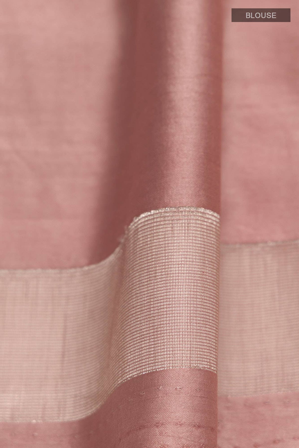 Chameli Chic Pastel Pink Banarasi Cheeniya Saree