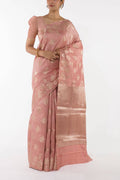 Chameli Chic Pastel Pink Banarasi Cheeniya Saree