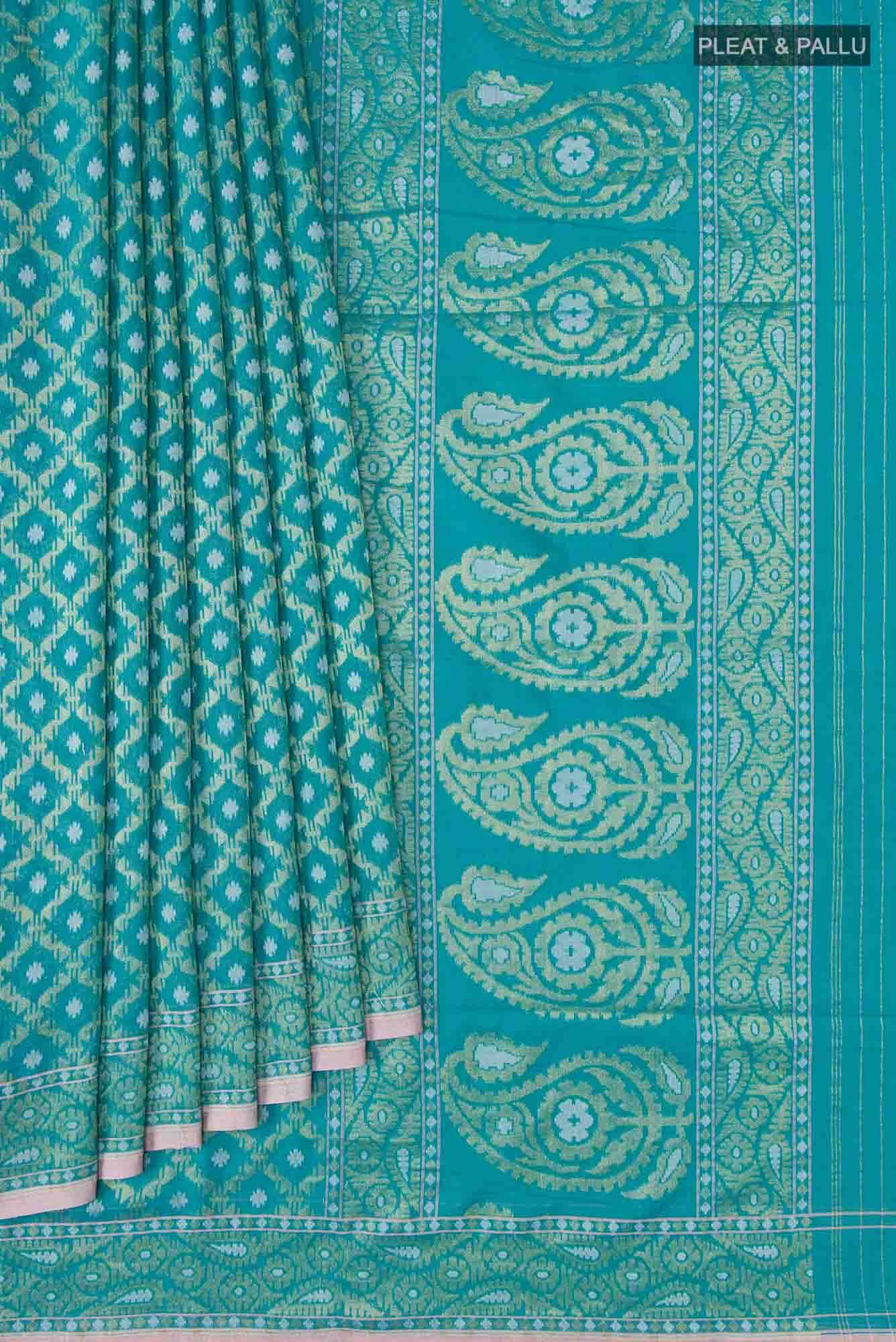 Blue Banarasi Silk Saree