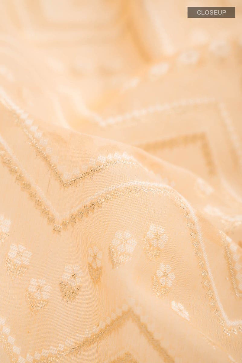 Sandal Banarasi Silk Cotton Saree