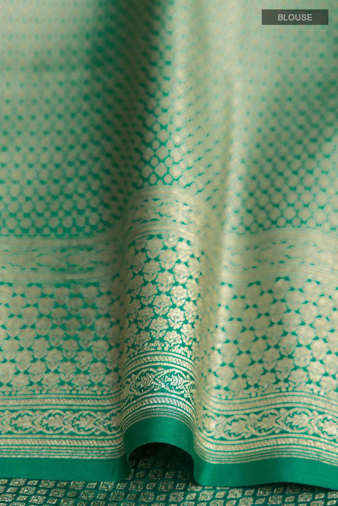 Green Blended Banarasi Silk Saree