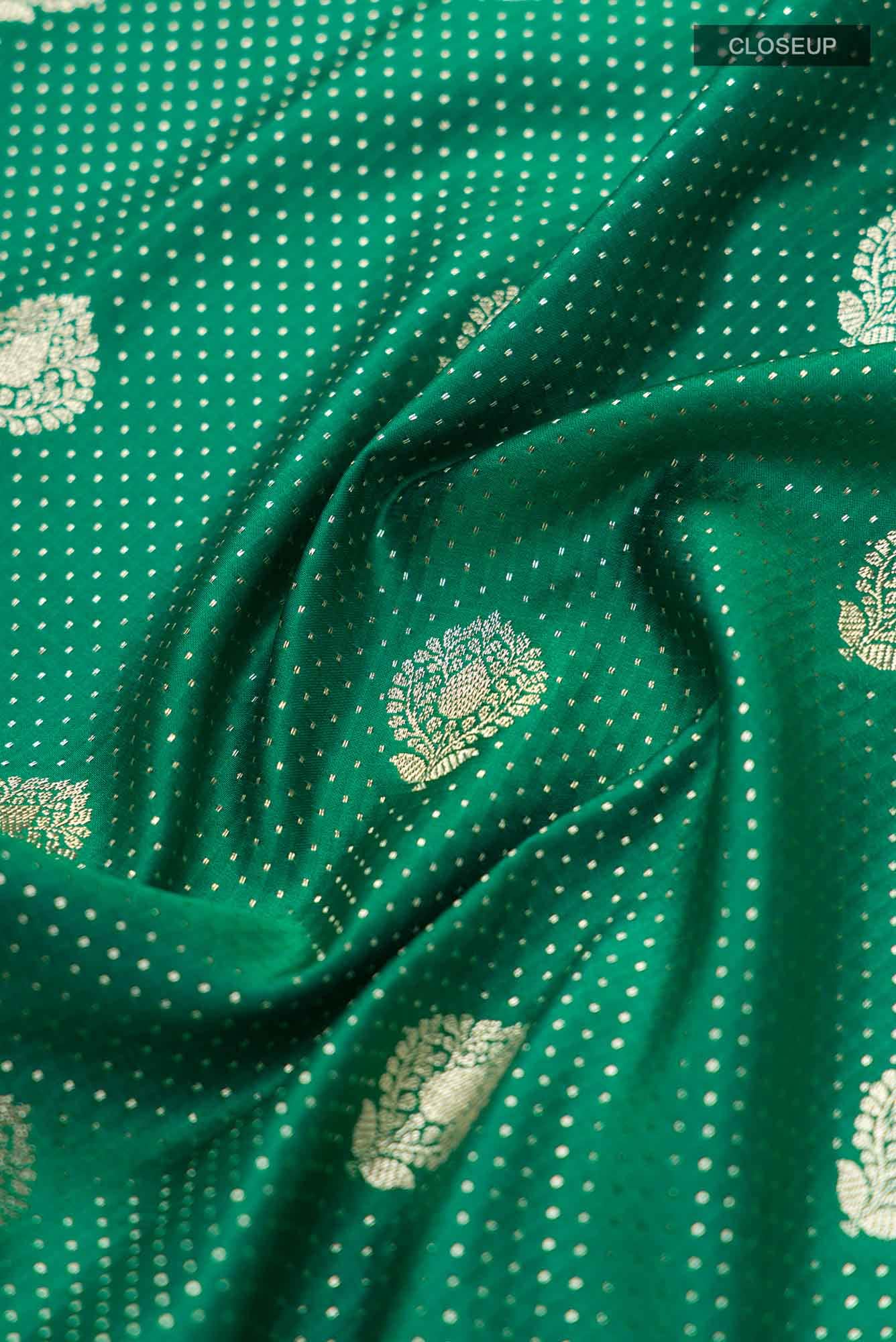 Green Blended Banarasi Silk Saree