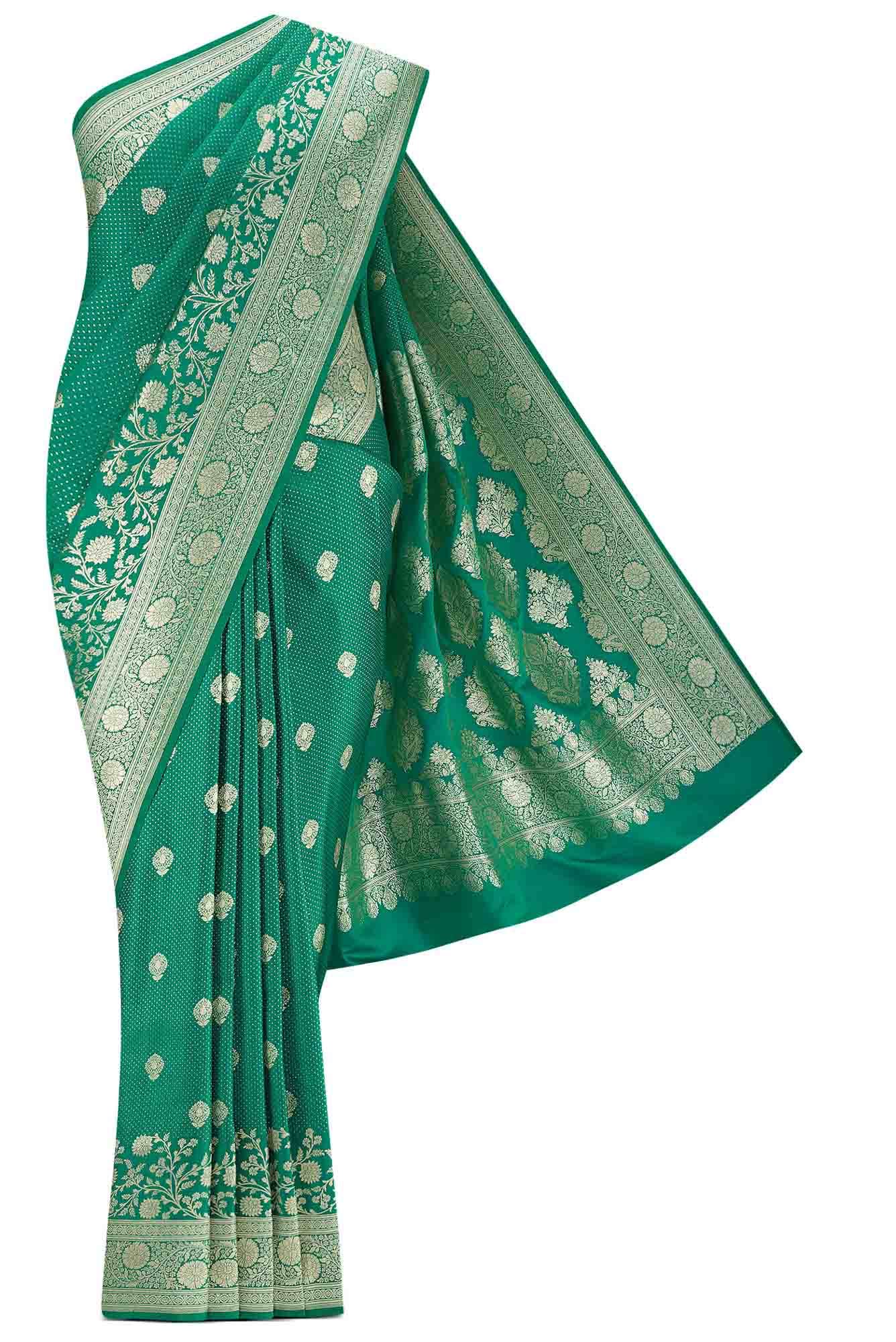 Green Blended Banarasi Silk Saree