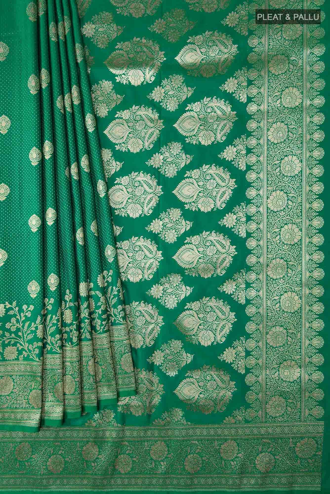 Green Blended Banarasi Silk Saree