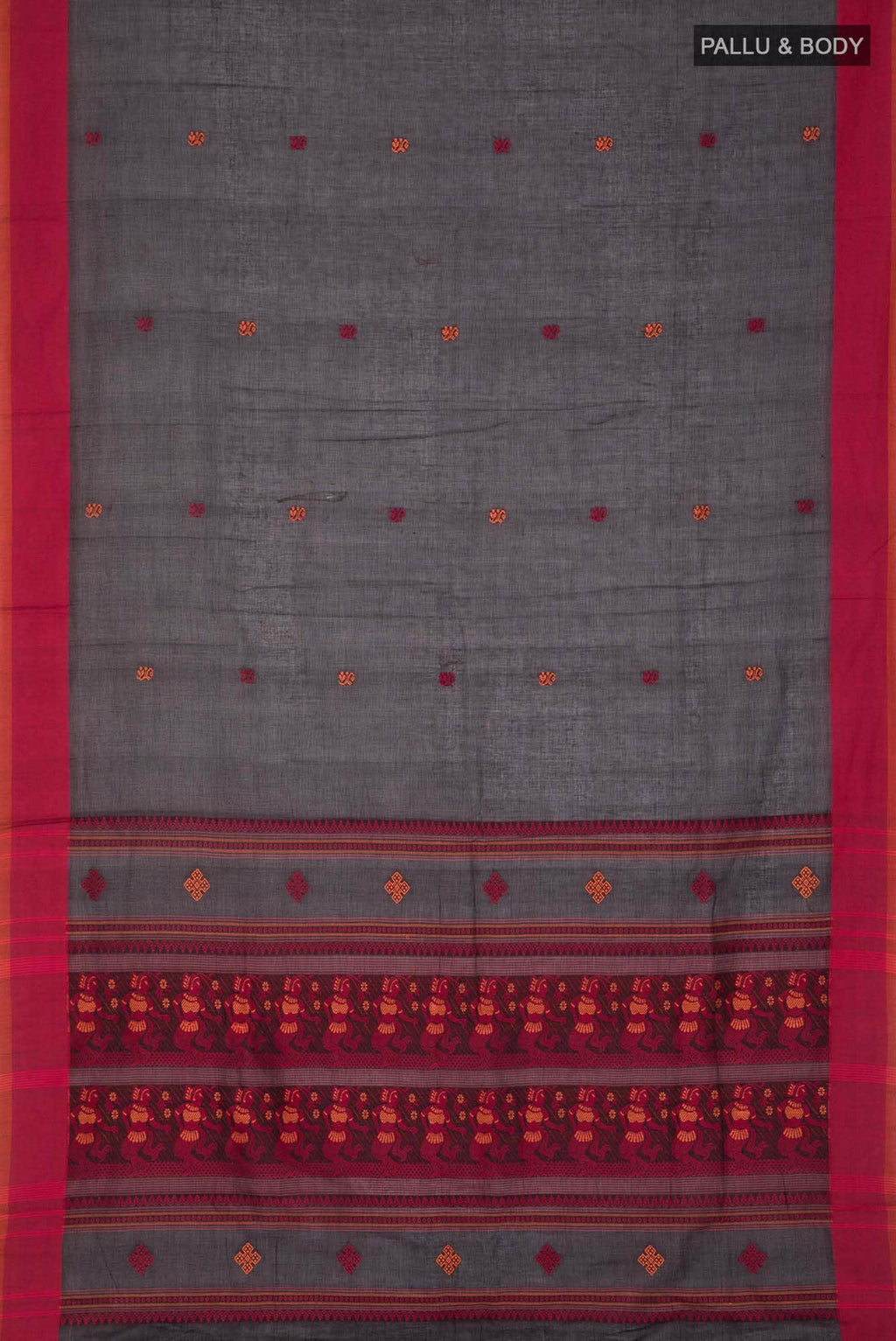 Black Bengal Cotton Saree