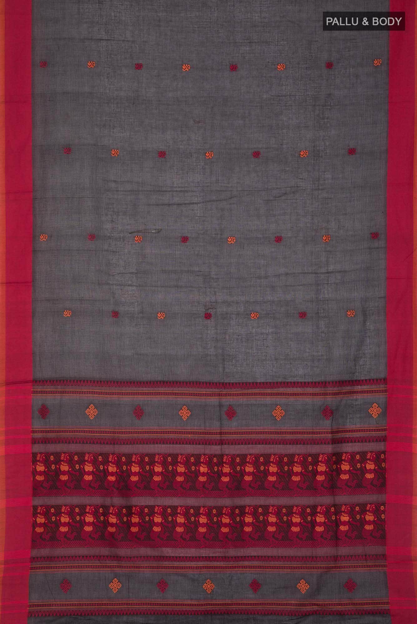 Black Bengal Cotton Saree
