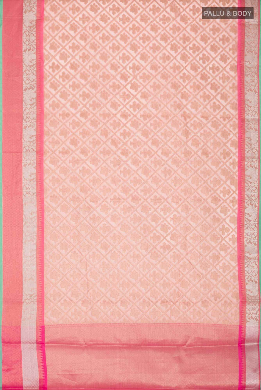 Peach Blended Silk Cotton Saree