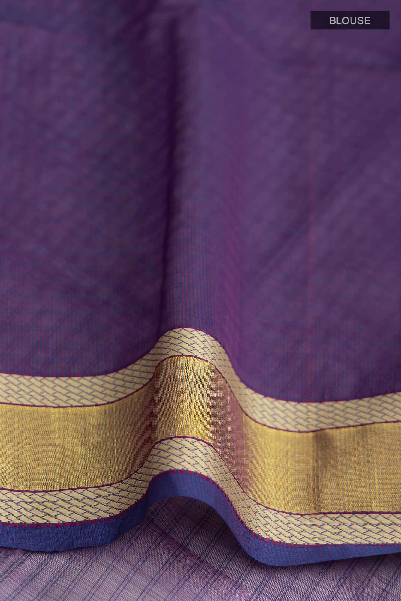Blue Maheshwari Silk Cotton Saree