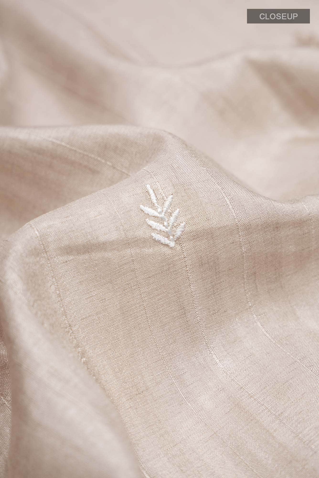 Beige Blended Tussar Saree