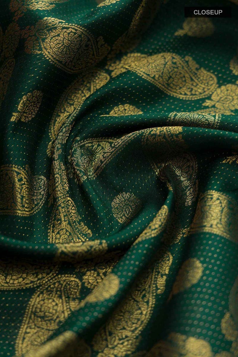 Shobita - Bottle Green Kanchipuram Silk Saree