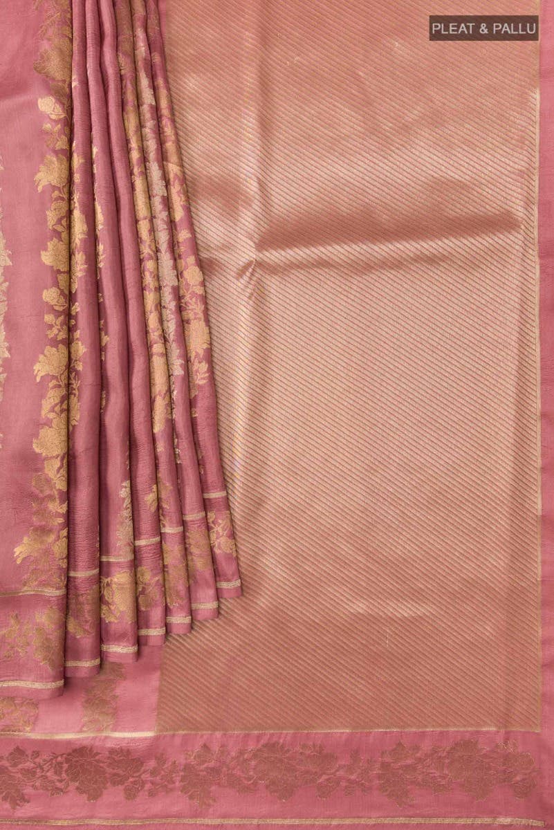 Jasmine Janeman- Coral Banarasi Silk Saree