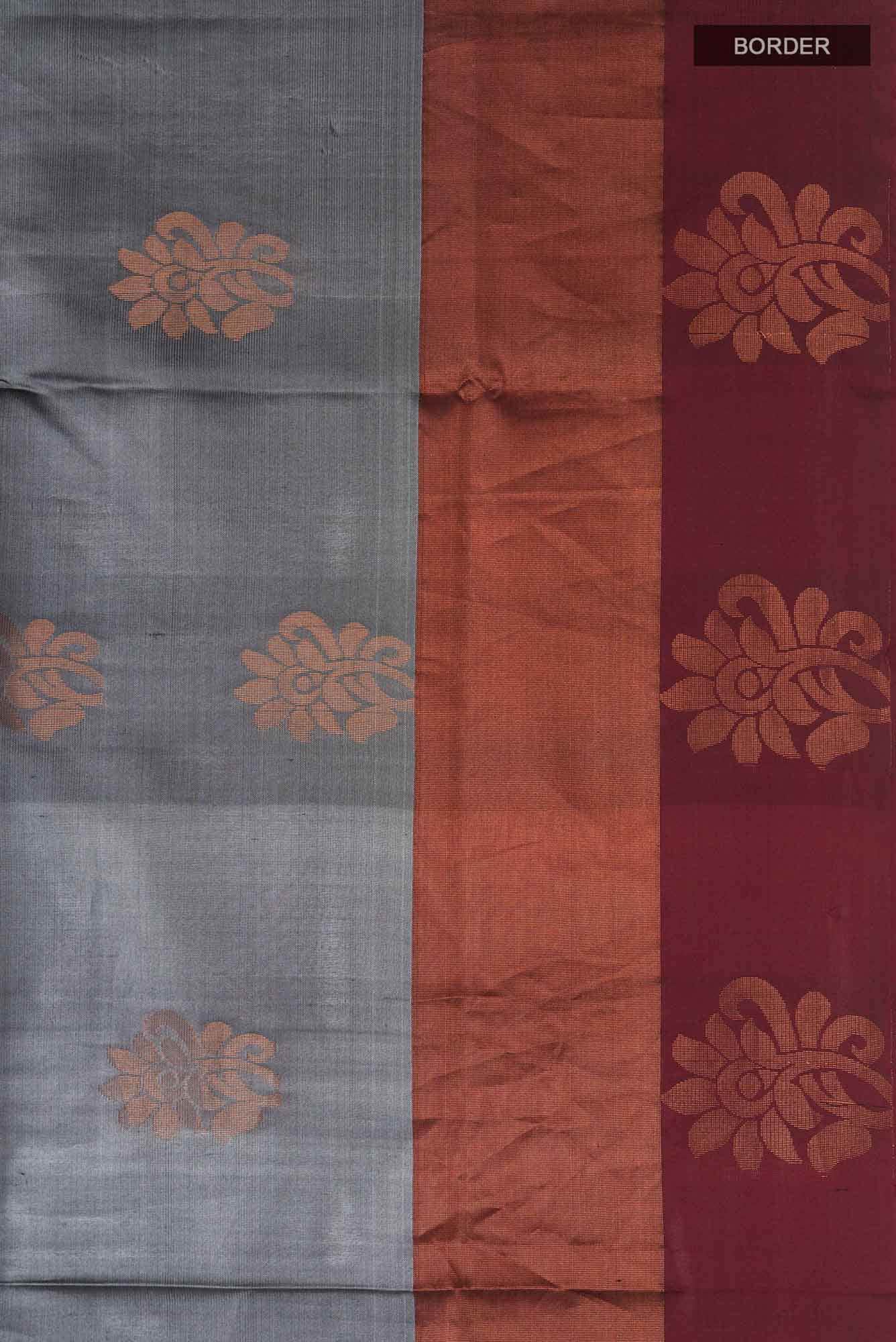 Grey Soft Silk Saree