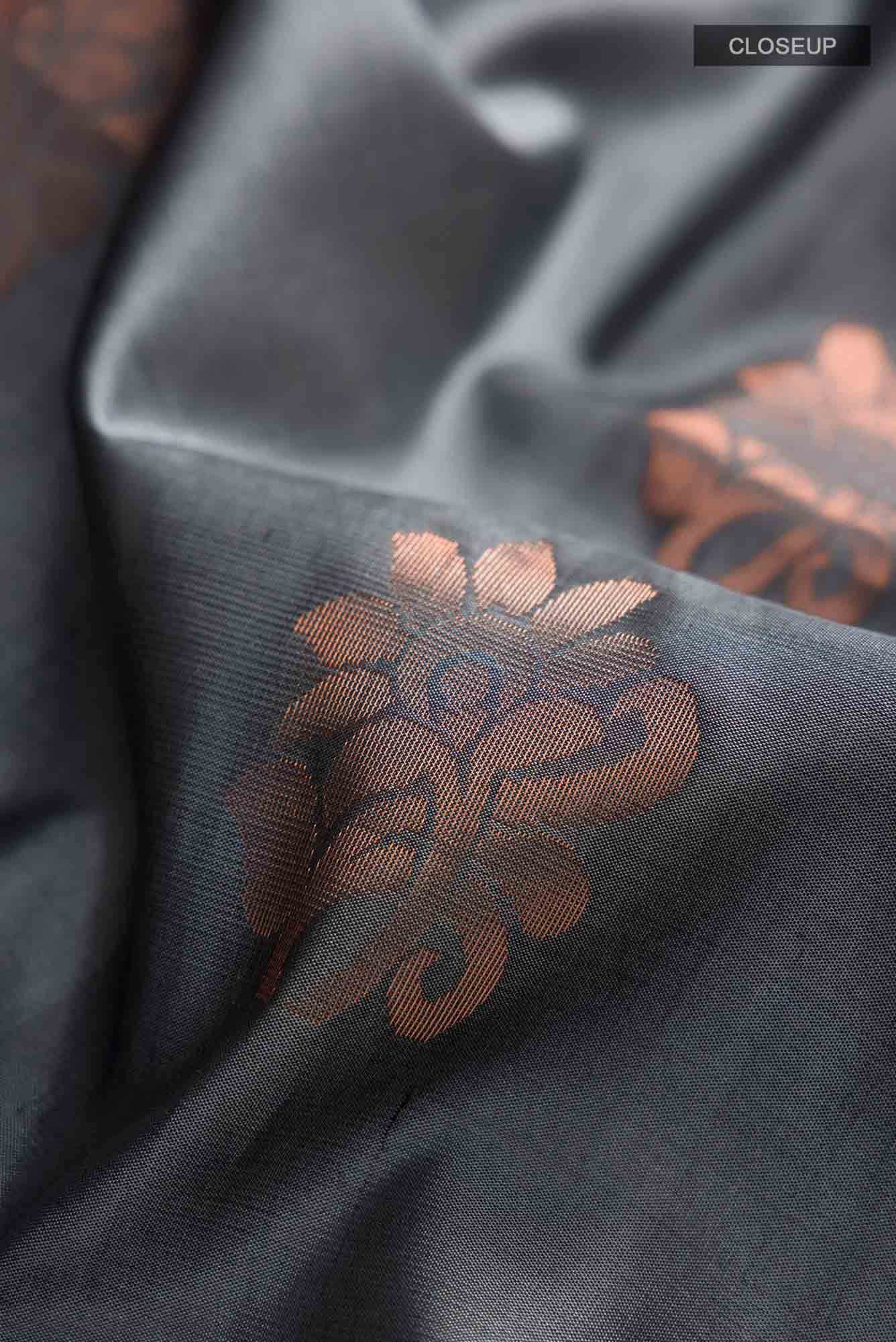 Grey Soft Silk Saree