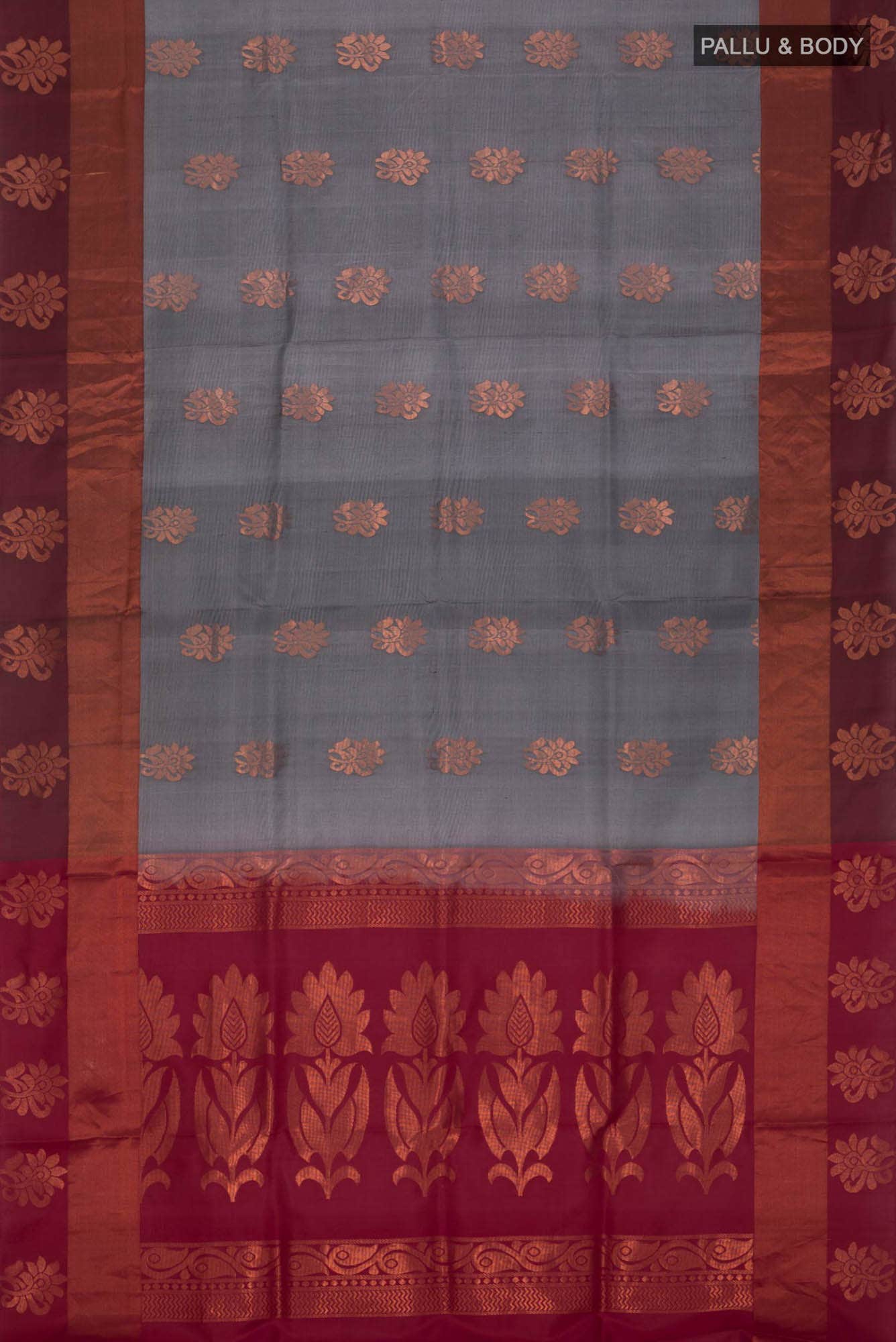 Grey Soft Silk Saree