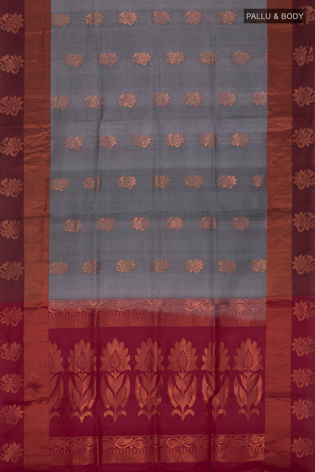 Grey Soft Silk Saree