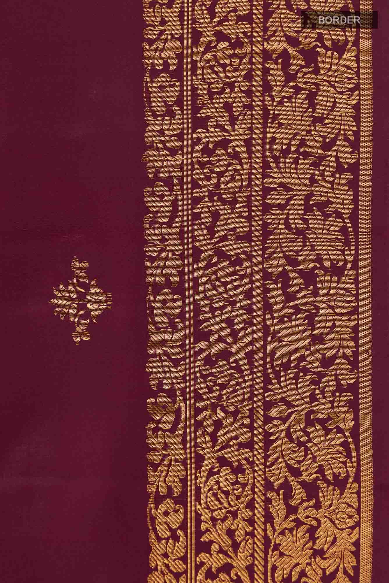 Pushpanjali-Maroon Kanchipuram Silk Saree