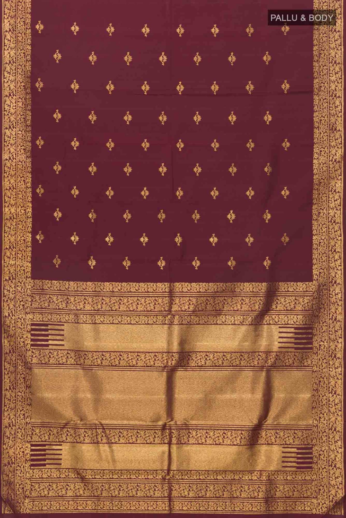Pushpanjali-Maroon Kanchipuram Silk Saree