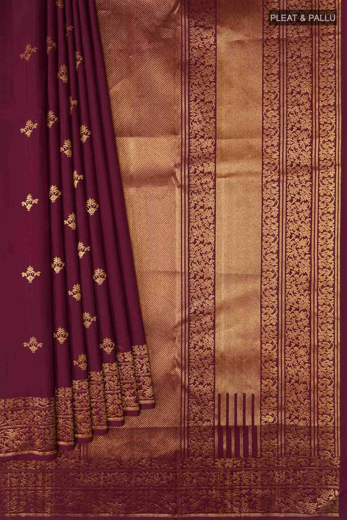Pushpanjali-Maroon Kanchipuram Silk Saree
