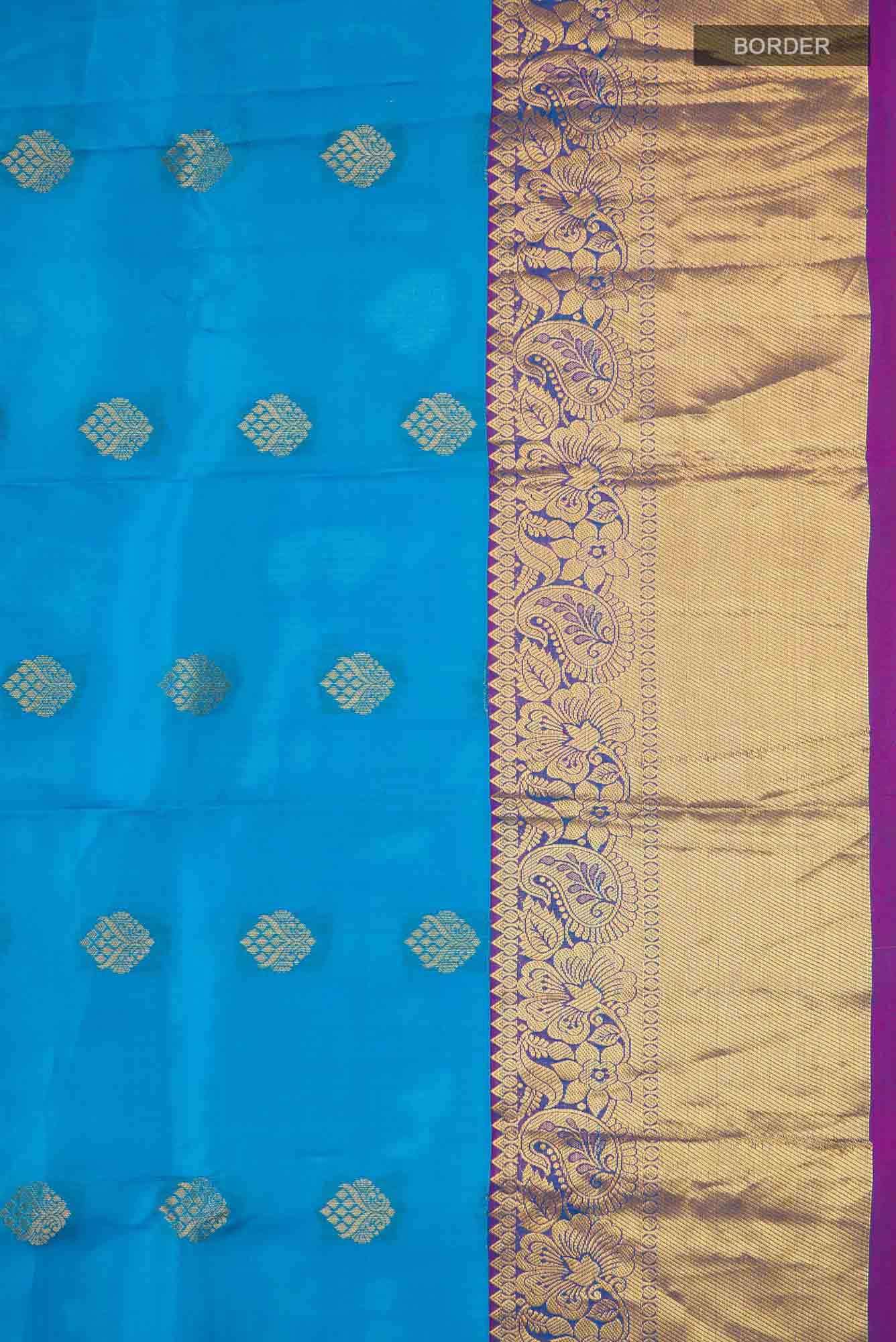 Blue Kanchipuram Silk Saree