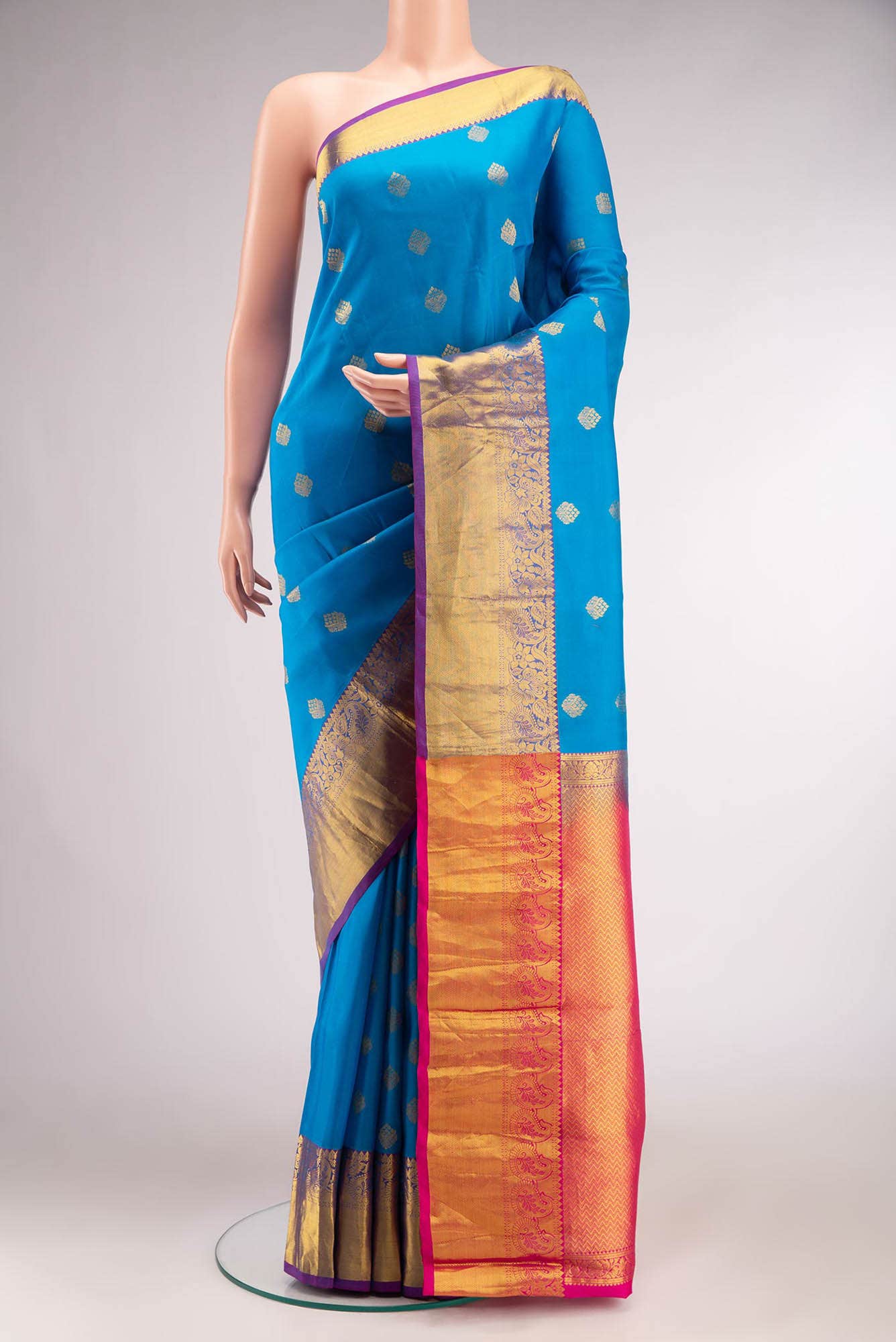 Blue Kanchipuram Silk Saree
