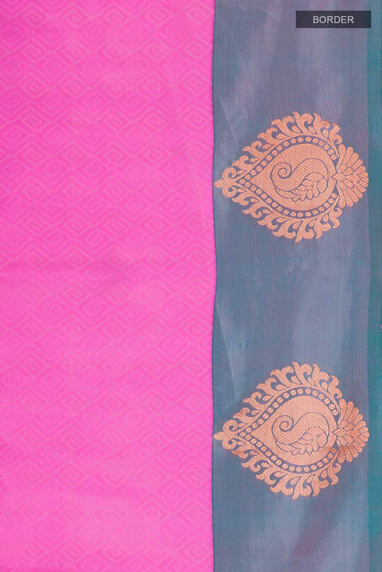 Pink Blended Kanchipuram Silk Saree