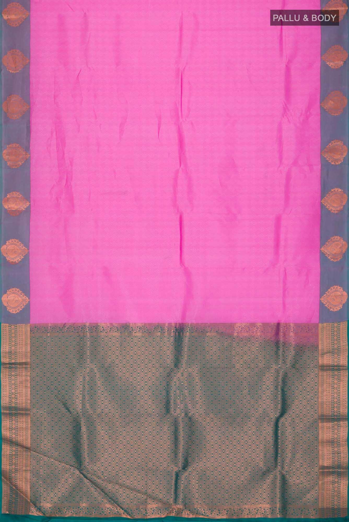 Pink Blended Kanchipuram Silk Saree