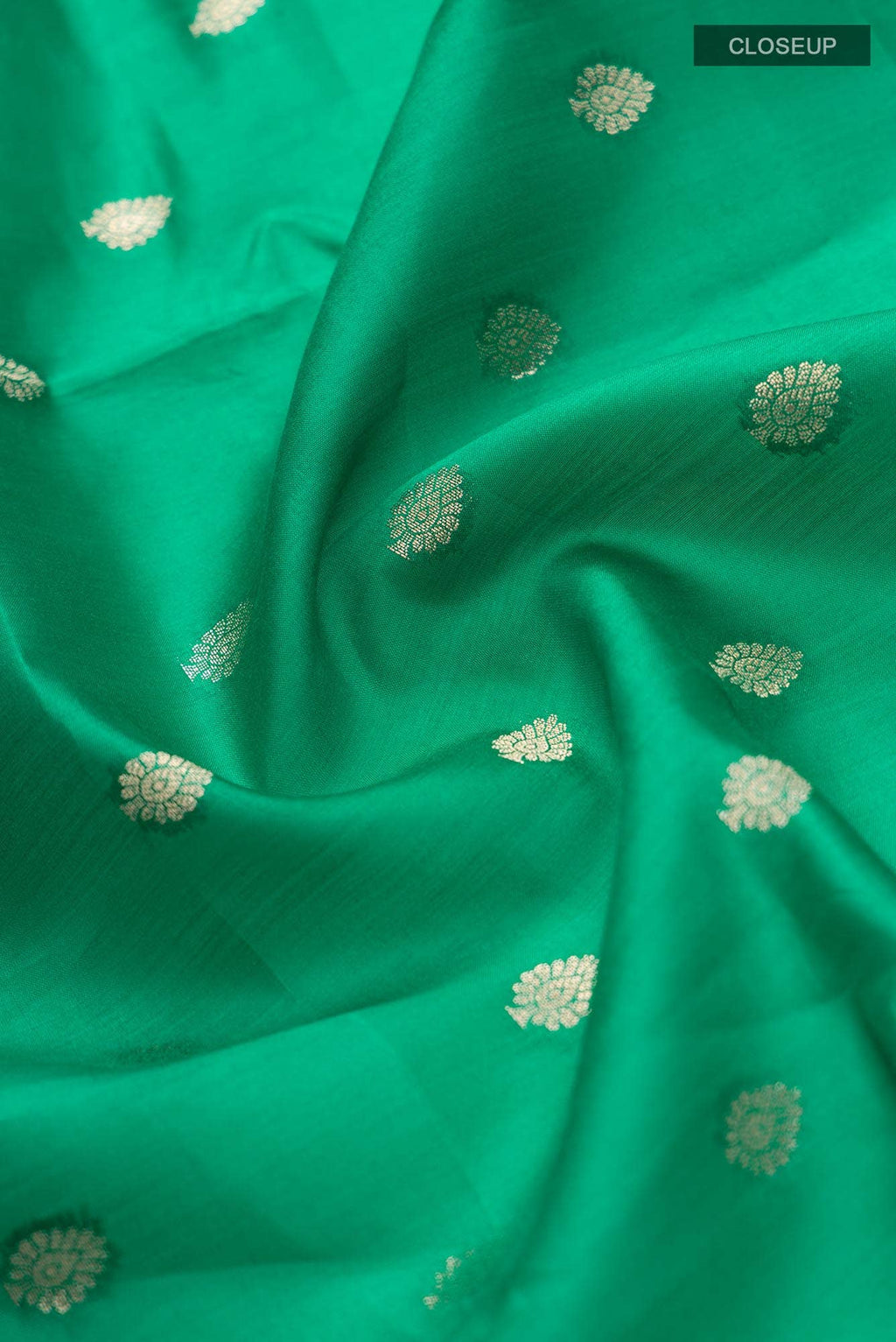 Green Banarasi Raw Silk Saree