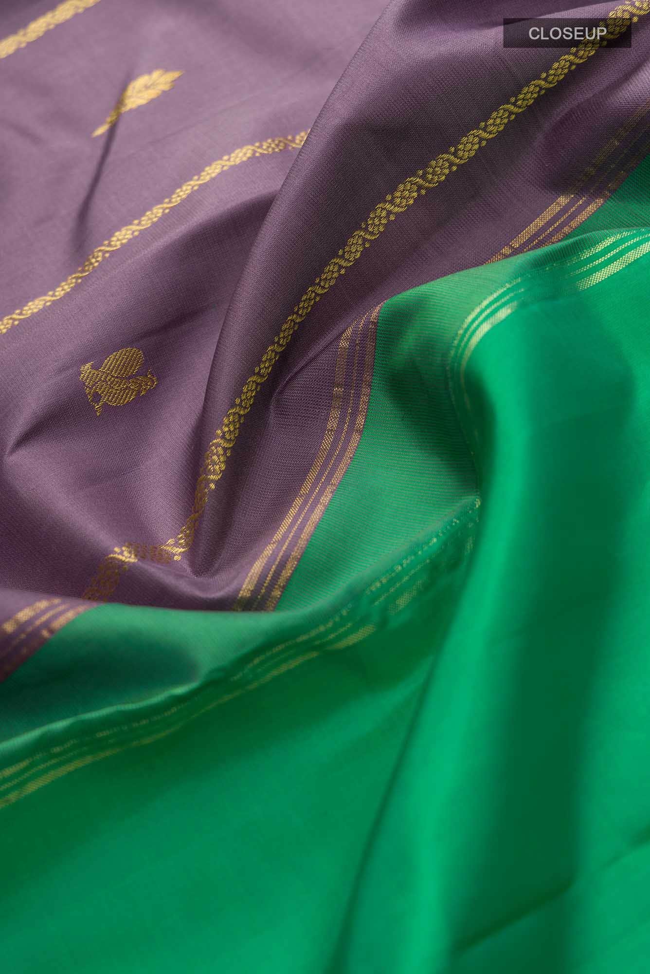 Green Dual Tone Kanchipuram Silk Saree