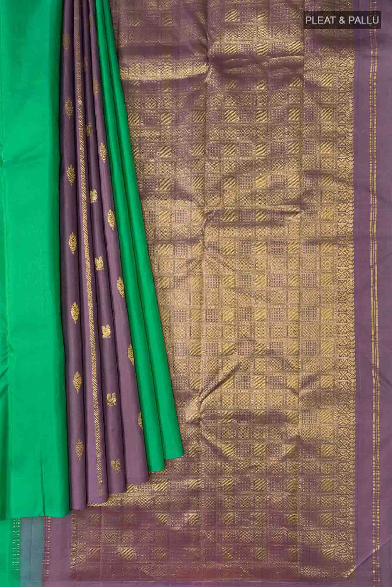 Green Dual Tone Kanchipuram Silk Saree