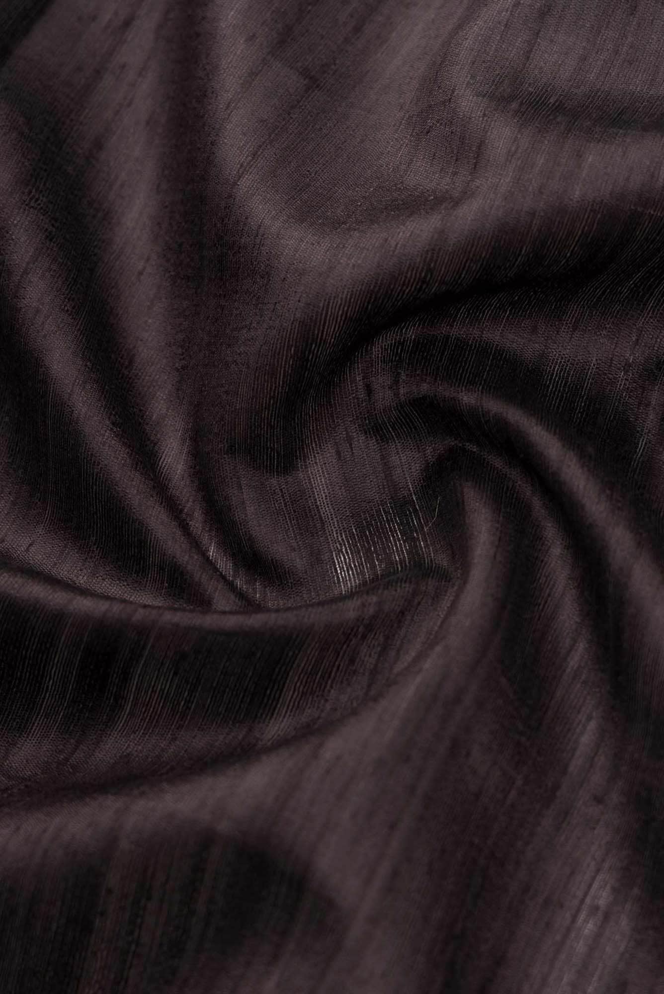 Kruti-Black Bhagalpuri Tussar Silk Saree