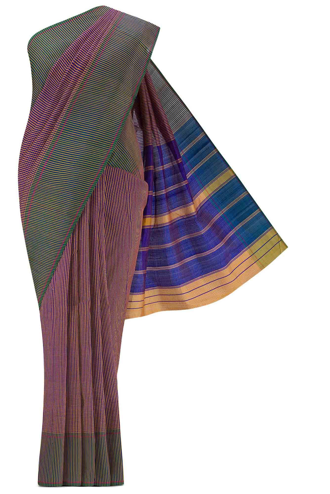 Blue Silk Cotton Saree