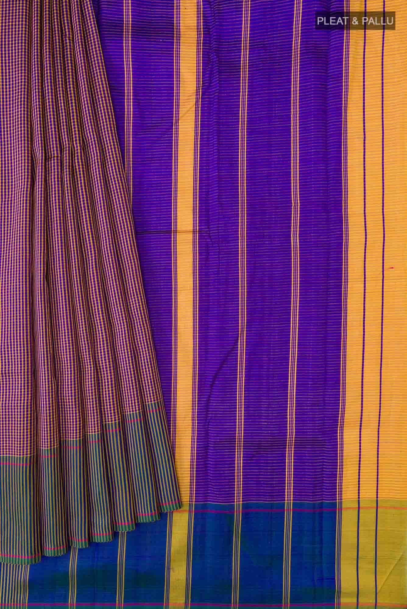 Blue Silk Cotton Saree